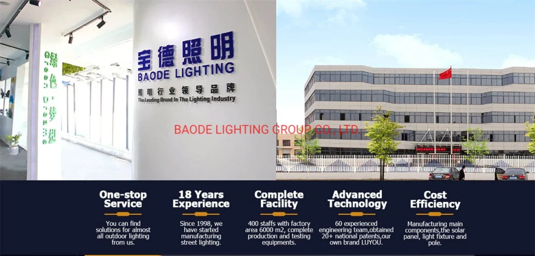 Over 24 Years Experiences Solar Panel Module Battery Power Outdoor Solar LED Street Light System